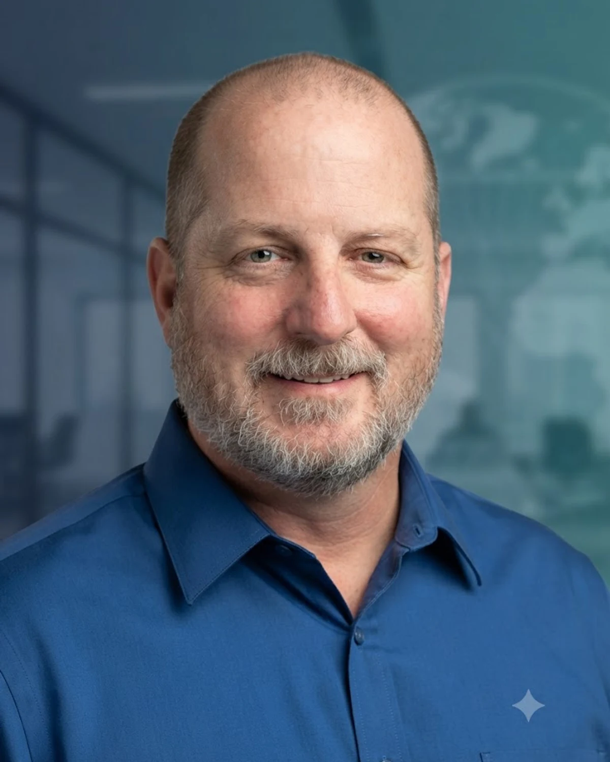James Barshaw, owner of PLIF Services, wearing a blue collared shirt
